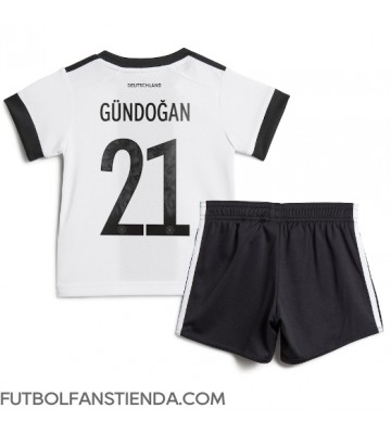 Alemania Ilkay Gundogan #21 Primera Equipación Niños Mundial 2022 Manga Corta (+ Pantalones cortos)
